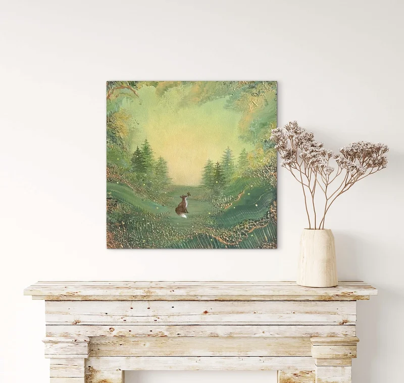 Akrylmålning Natures glow av Nicole Nilsson