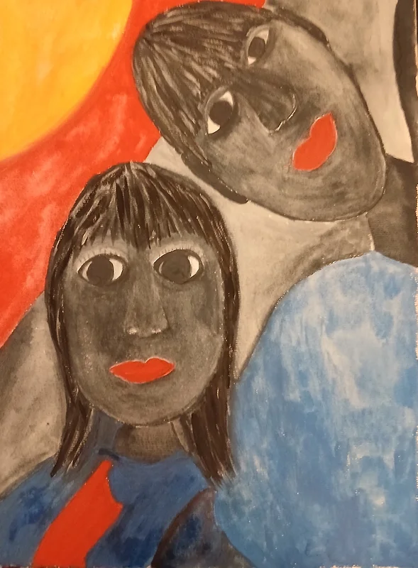 Akvarell Me and you av Monica Hamberg