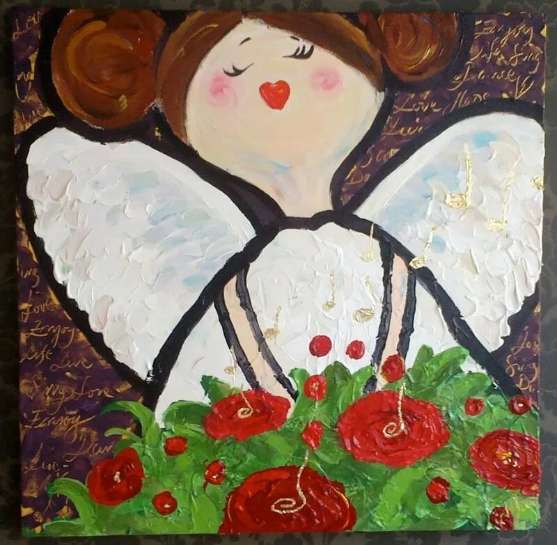 Akrylmålning Enjoy the beauty of Life av Maria Crum