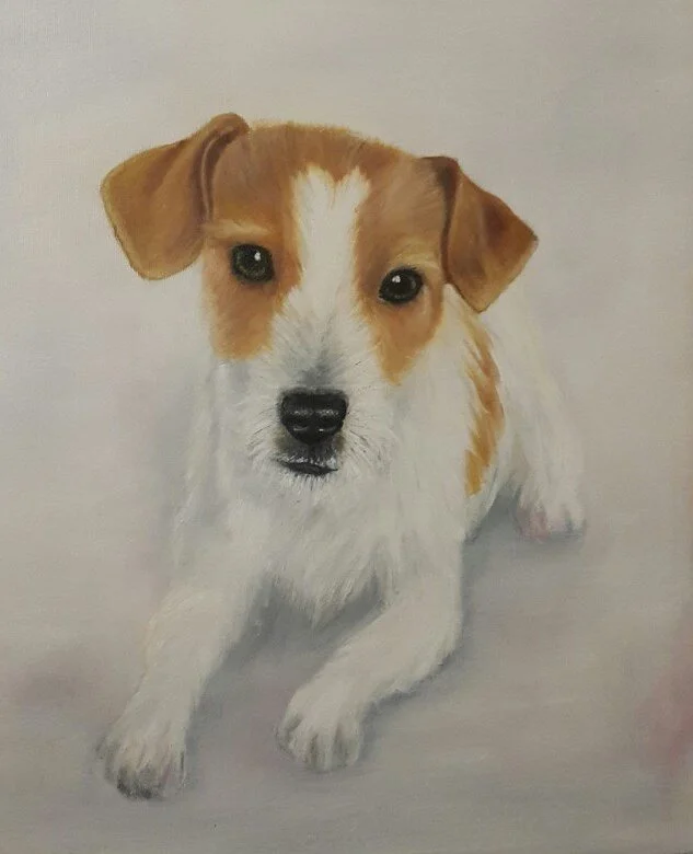 Oljemålning Tikke av Annette Armitage