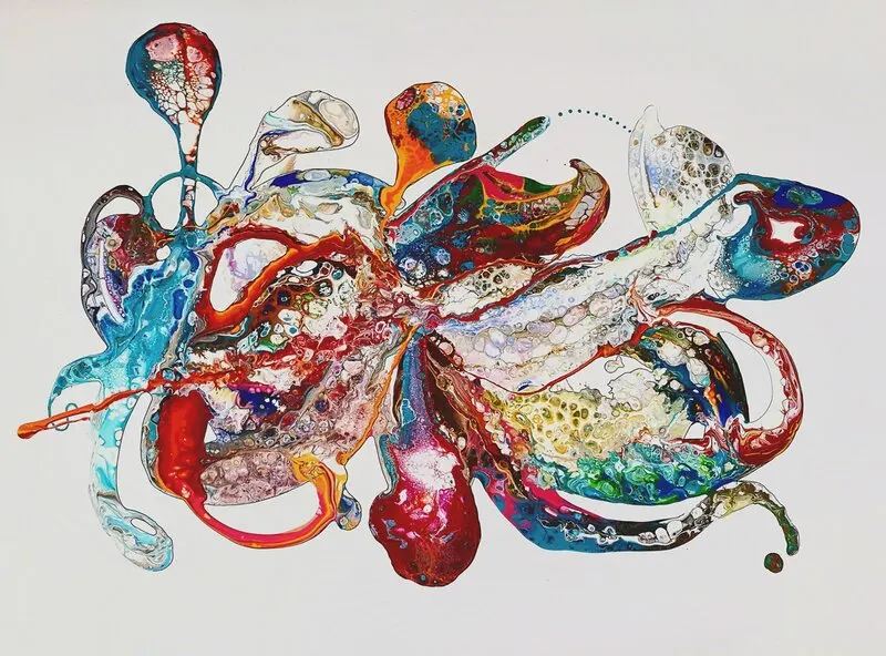 Akrylmålning av Helena Mernissi