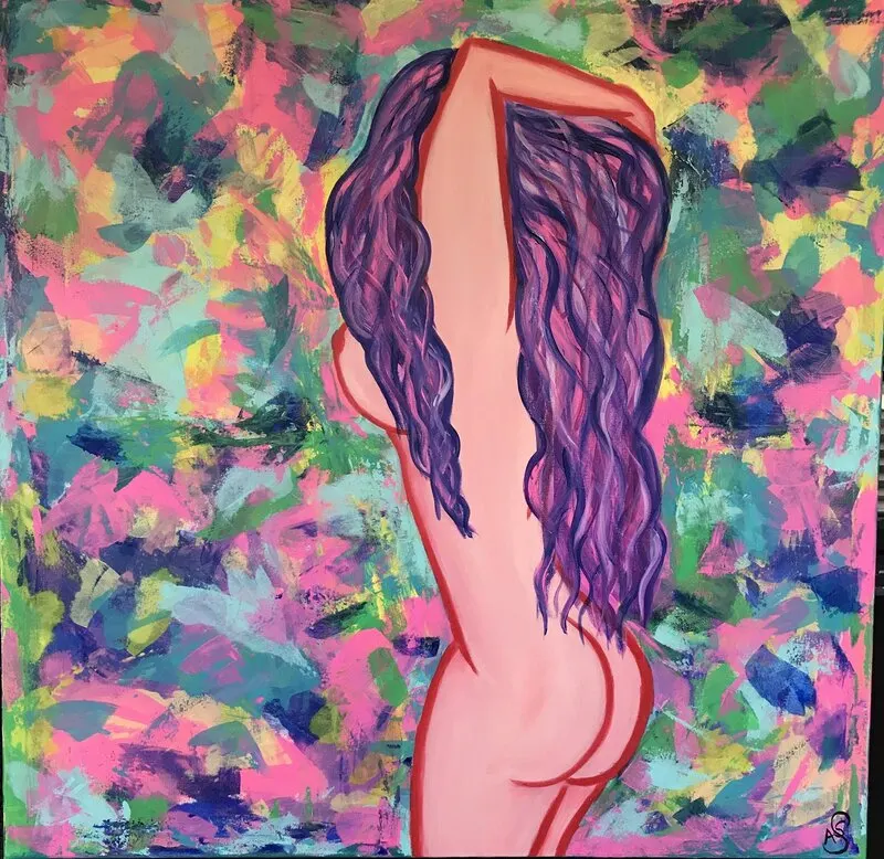 Akrylmålning Divine Colors av Ann-Sofie Stjernkvist