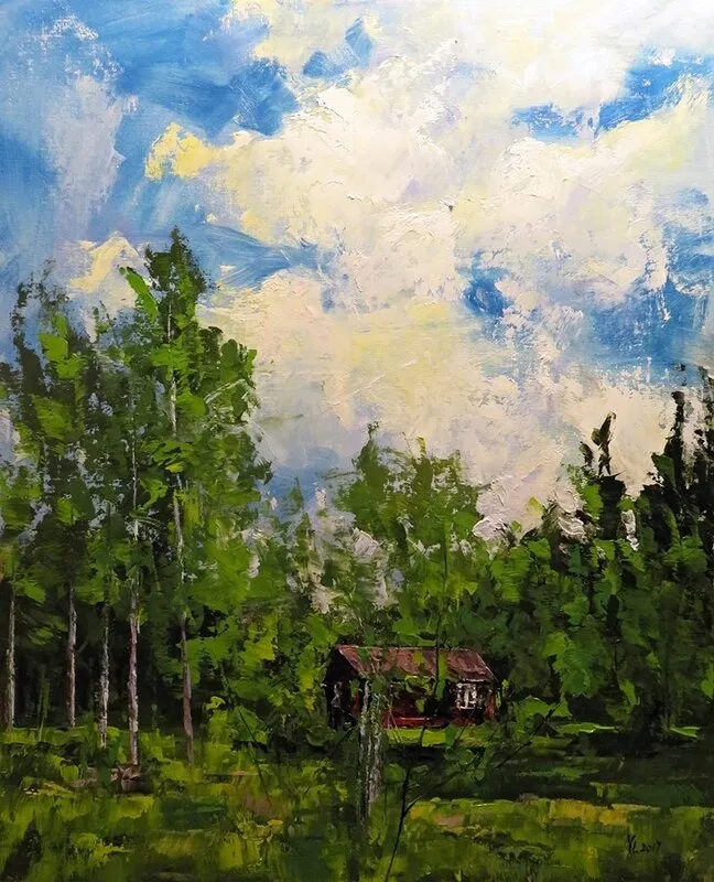 Oljemålning av Yuanyuan Liu