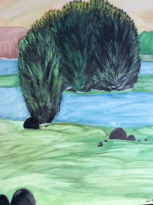 Akrylmålning Tjärnet av Liv-Marit Grönland