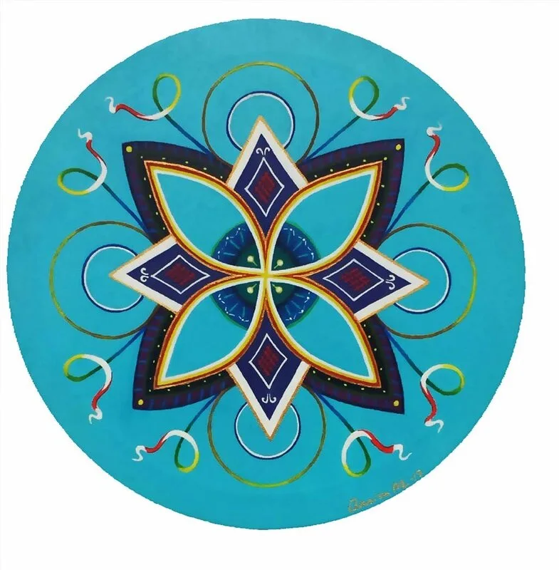 Akrylmålning "Rainbow Tribe" Price: 315 Euro av Annica Magnusson