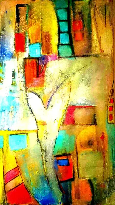 Akrylmålning Heart av Birgitta Jonsson Bijon Art