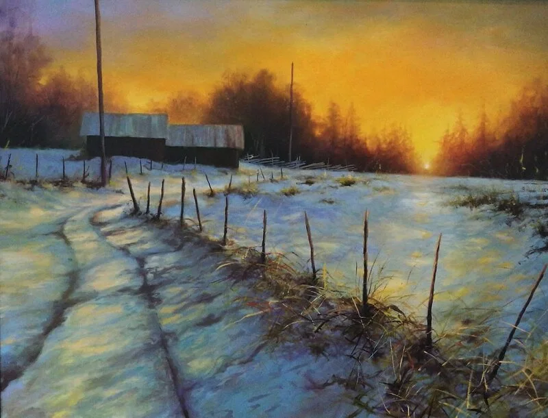 Akrylmålning The sense of spring av Mathias Kärnlund