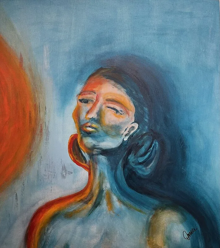 Akrylmålning Gryning av Mona Nordin