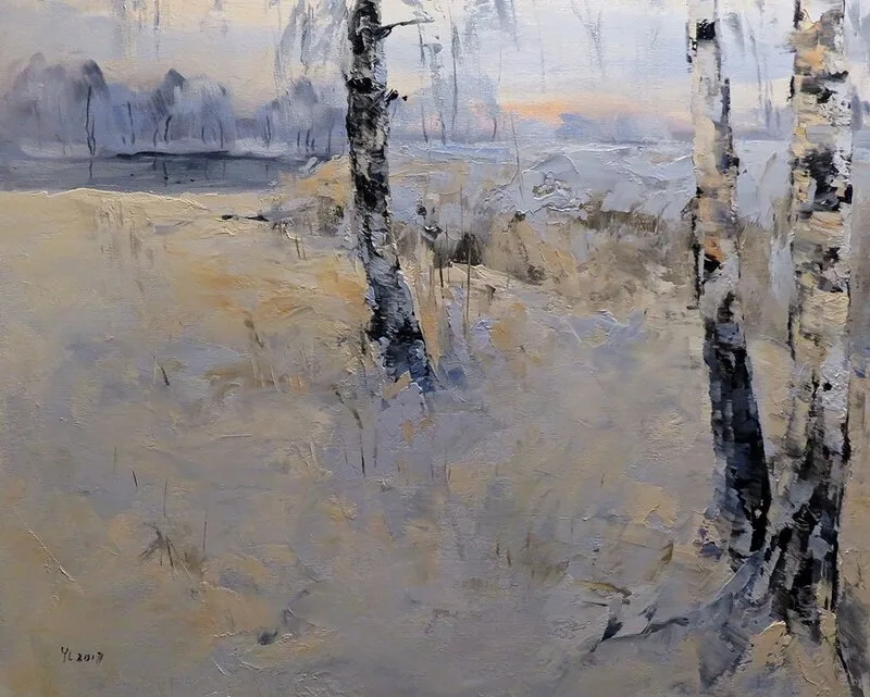 Oljemålning av Yuanyuan Liu