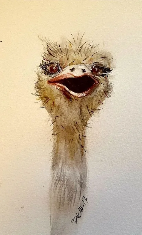 Akvarell Trallalaaa... av Åsa Edlund