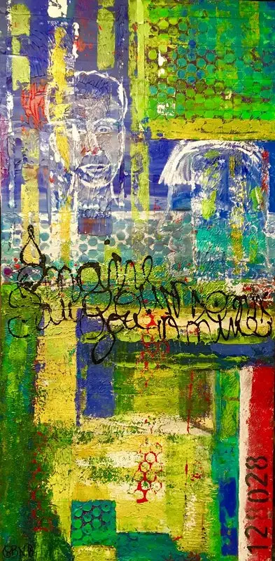 Akrylmålning Saw you in my dreams av Caroline Ballantyne Norneby
