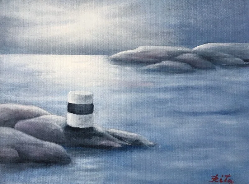 Oljemålning av Rita Börjesson