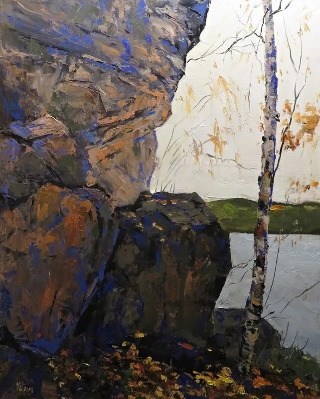 Oljemålning av Yuanyuan Liu