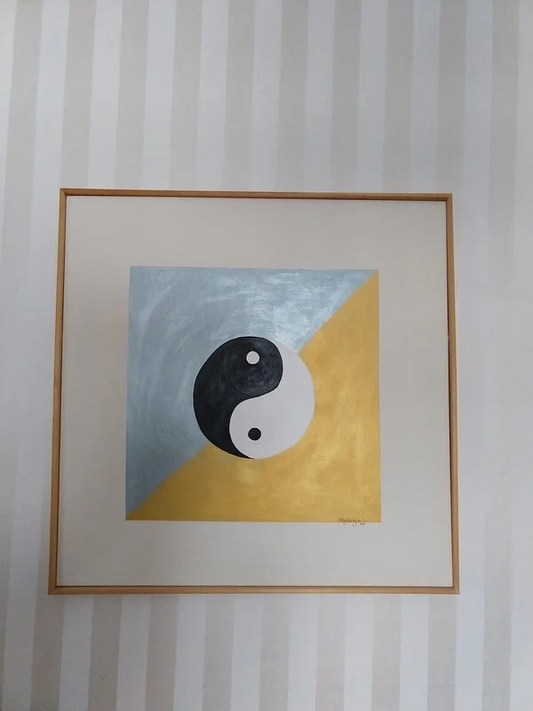 Akrylmålning Yin yang av Malgorzata Rydz Svemark