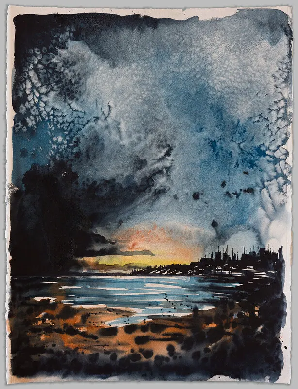 Akvarell Sumpmark av Tommy Østman