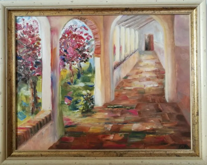Oljemålning Bella Italia av Erika Bueno