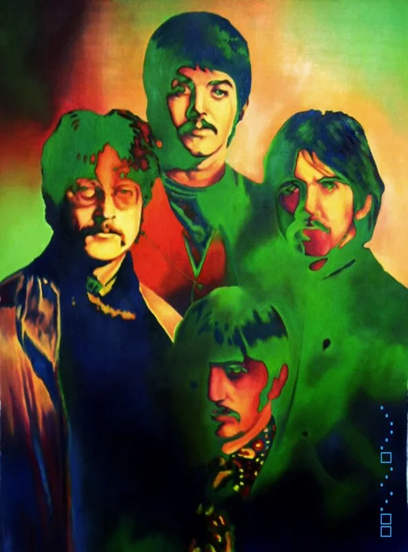Oljemålning The Beatles av Ali Pournoroozy