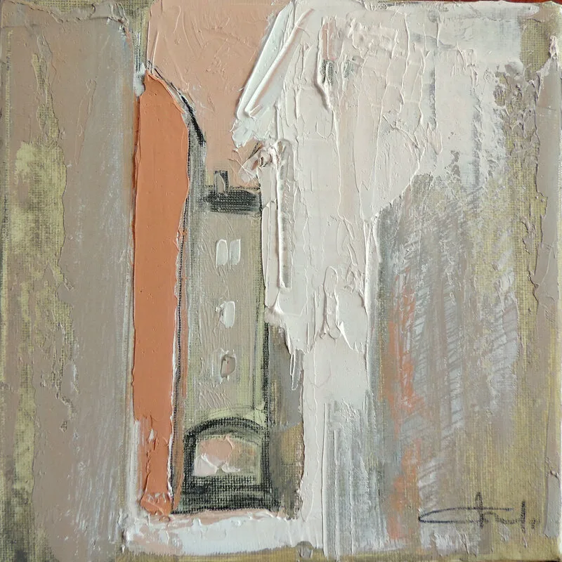 Oljemålning Serie "Passage" av Slavka Velitchkova