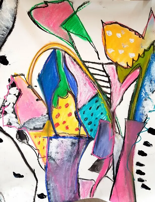 Akrylmålning Pink av Birgitta Jonsson Bijon Art
