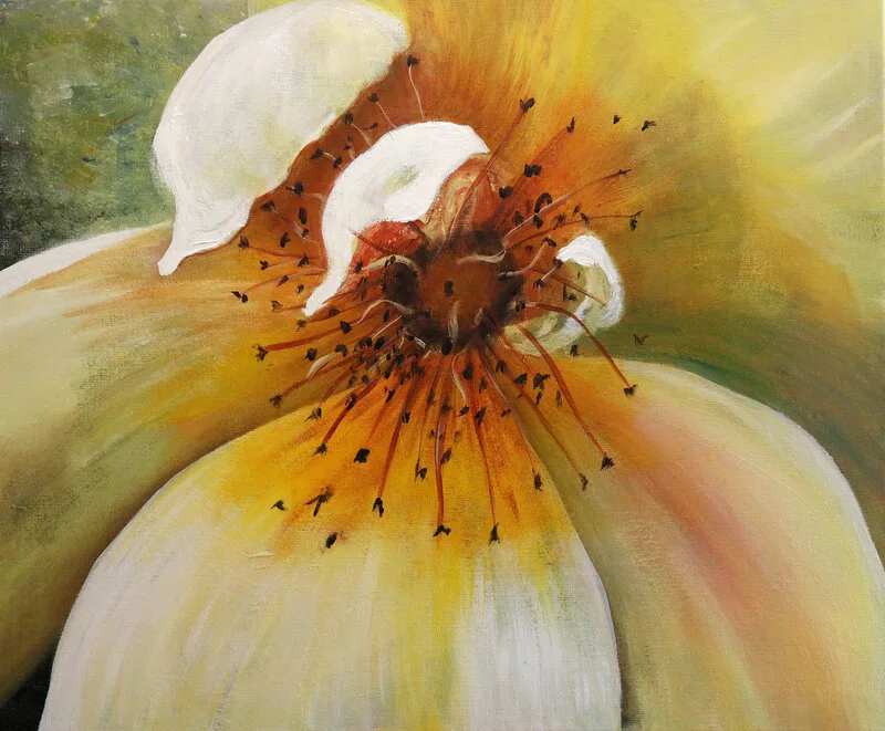 Akrylmålning Maigold 1 av Jennie Larsdotter