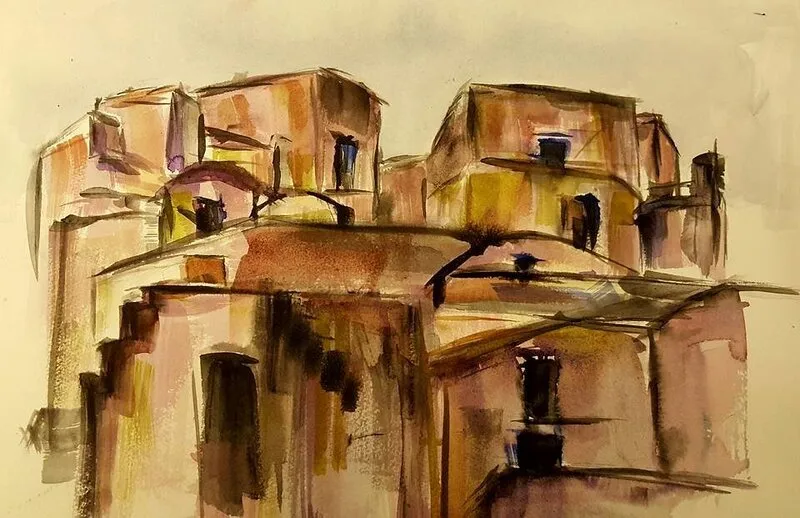 Akvarell av Åsa Edlund