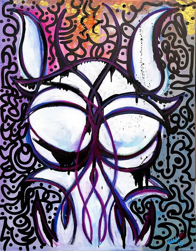 Akrylmålning My Demons No39 av Magnus Dacke