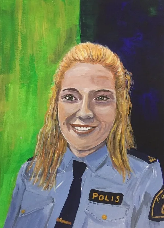 Akrylmålning Min polis av Catarina Hjort Tolstoy