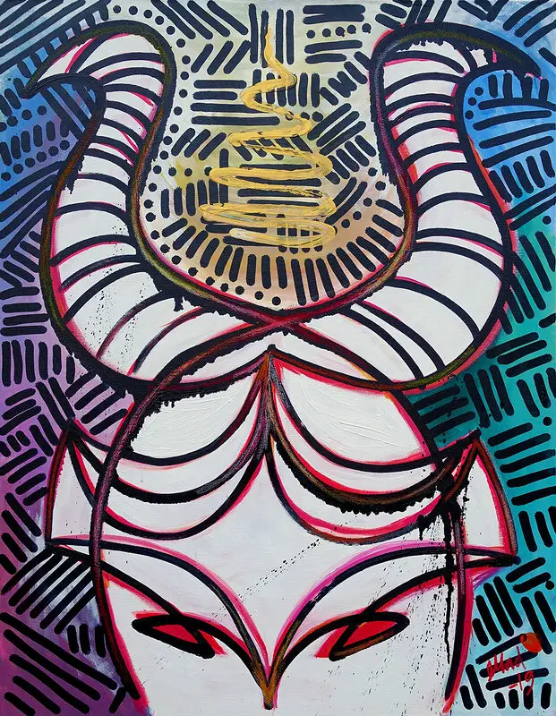 Akrylmålning My Demons No11 av Magnus Dacke