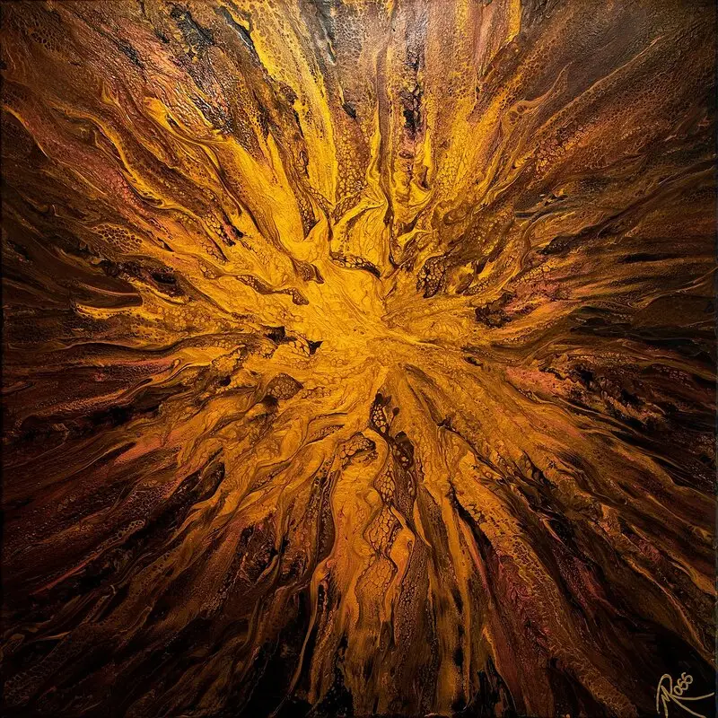Akrylmålning The Sun Will Rise Again av Mette Ross