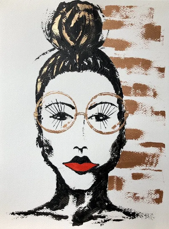 Akrylmålning I see you av Susanne Cederlund