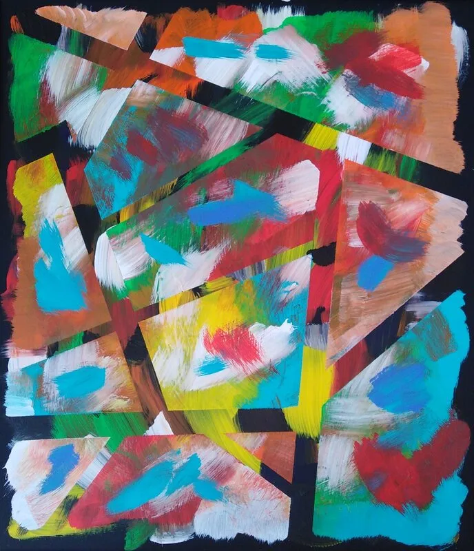 Akrylmålning Nr 132, Untitled av Fredrik Bülow