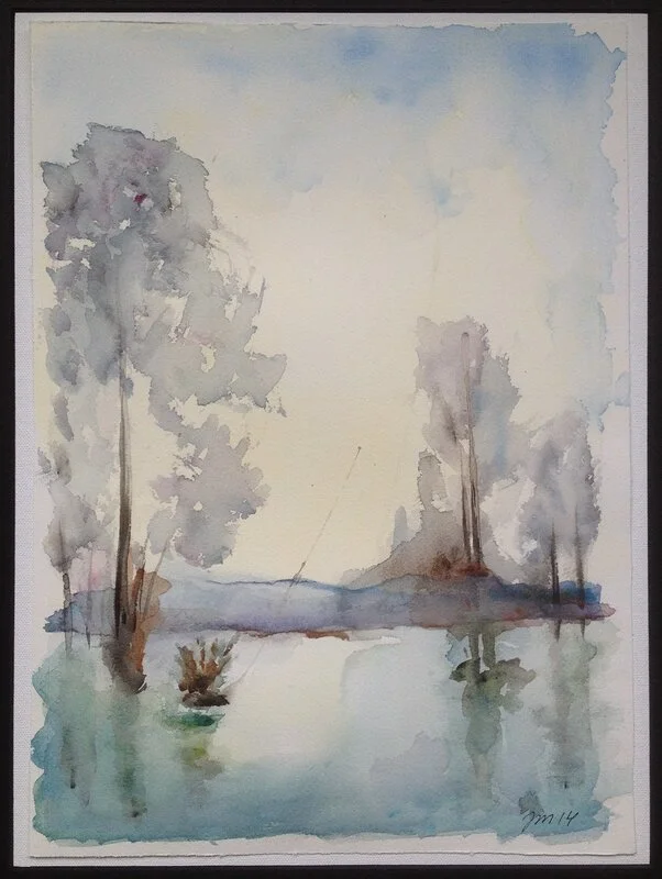 Akvarell Landskap, 2014. av Jonas Malmström