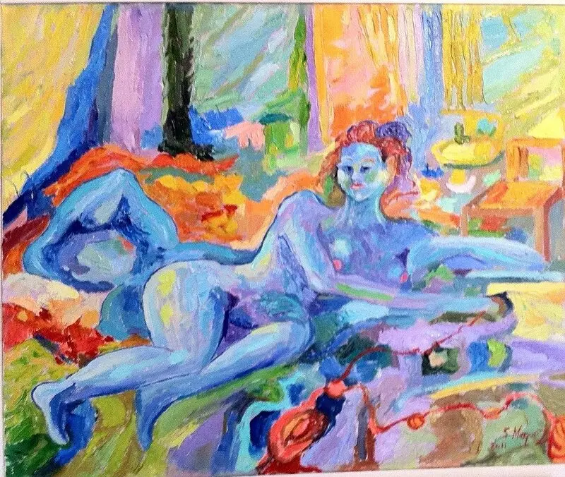 Oljemålning Couple av Sebastian Marquez