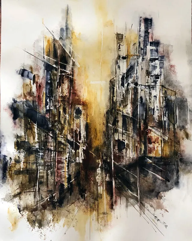 Akvarell The night´s allure av Dana Ingesson