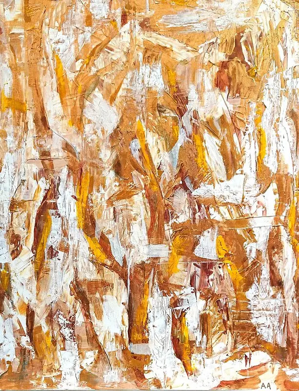 Akrylmålning Guld 2 av Anders Andersson